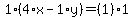 1%2A%284%2Ax-1%2Ay%29=%281%29%2A1