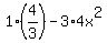 1%2A%284%2F3%29+-+3%2A4x%5E2+