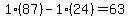 1%2A%2887%29-1%2A%2824%29=63