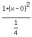 1%2A%28x-0%29%5E2%2Fexpr%281%2F4%29