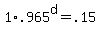 1%2A.965%5Ed+=+.15