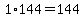 1%2A144=144