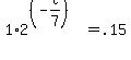 1%2A2%5E%28%28-t%2F7%29%29+=+.15