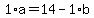 1%2Aa+=+14+-+1%2Ab