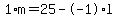 1%2Am+=+25+-+-1%2Al