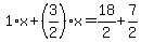 1%2Ax%2B%283%2F2%29%2Ax=18%2F2%2B7%2F2