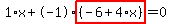 1%2Ax%2B-1%2Ahighlight%28%28-6%2B4%2Ax%29%29=0