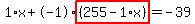 1%2Ax%2B-1%2Ahighlight%28%28255-1%2Ax%29%29=-39