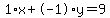 1%2Ax%2B-1%2Ay=9