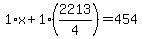 1%2Ax%2B1%282213%2F4%29=454