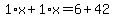 1%2Ax%2B1%2Ax=6%2B42
