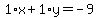1%2Ax%2B1%2Ay=-9