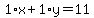 1%2Ax%2B1%2Ay=11