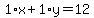1%2Ax%2B1%2Ay=12