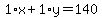 1%2Ax%2B1%2Ay=140