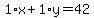 1%2Ax%2B1%2Ay=42
