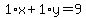 1%2Ax%2B1%2Ay=9