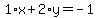 1%2Ax%2B2%2Ay=-1