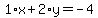 1%2Ax%2B2%2Ay=-4