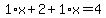 1%2Ax%2B2%2B1%2Ax=4