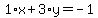1%2Ax%2B3%2Ay=-1