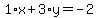 1%2Ax%2B3%2Ay=-2