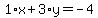1%2Ax%2B3%2Ay=-4