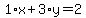 1%2Ax%2B3%2Ay=2