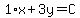 1%2Ax%2B3y=C
