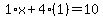 1%2Ax%2B4%281%29=10