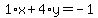 1%2Ax%2B4%2Ay=-1
