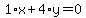 1%2Ax%2B4%2Ay=0
