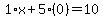 1%2Ax%2B5%280%29=10