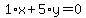 1%2Ax%2B5%2Ay=0