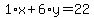 1%2Ax%2B6%2Ay=22