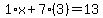1%2Ax%2B7%283%29=13