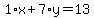 1%2Ax%2B7%2Ay=13