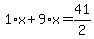 1%2Ax%2B9%2Ax=41%2F2