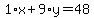 1%2Ax%2B9%2Ay=48