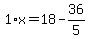 1%2Ax=18-36%2F5