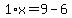 1%2Ax=9-6