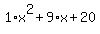 1%2Ax%5E2%2B9%2Ax%2B20