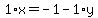 1%2Ax+=+-1+-+1%2Ay