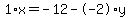 1%2Ax+=+-12+-+-2%2Ay