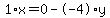 1%2Ax+=+0+-+-4%2Ay
