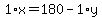 1%2Ax+=+180+-+1%2Ay