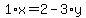 1%2Ax+=+2+-+3%2Ay