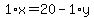 1%2Ax+=+20+-+1%2Ay