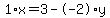 1%2Ax+=+3+-+-2%2Ay