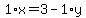 1%2Ax+=+3+-+1%2Ay